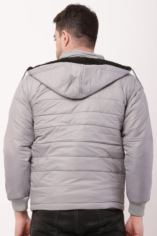 'Wolver' Men Stylish Light Grey Cape bomber Jacket