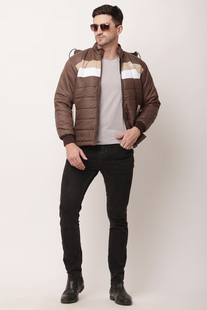 'Wolver' Men Stylish Brown Cape bomber Jacket