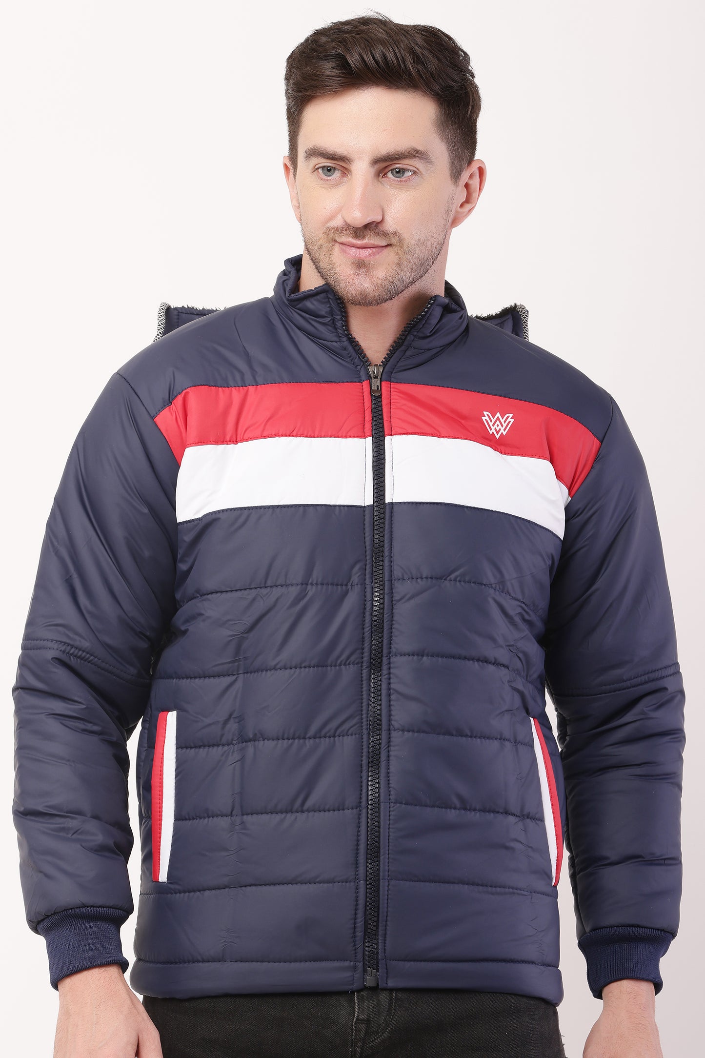 'Wolver' Men Stylish Navy Blue Cape bomber Jacket