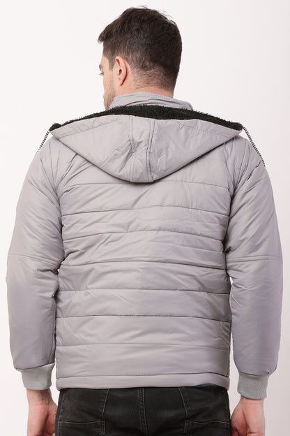 'Wolver' Men Stylish Light Grey Cape bomber Jacket