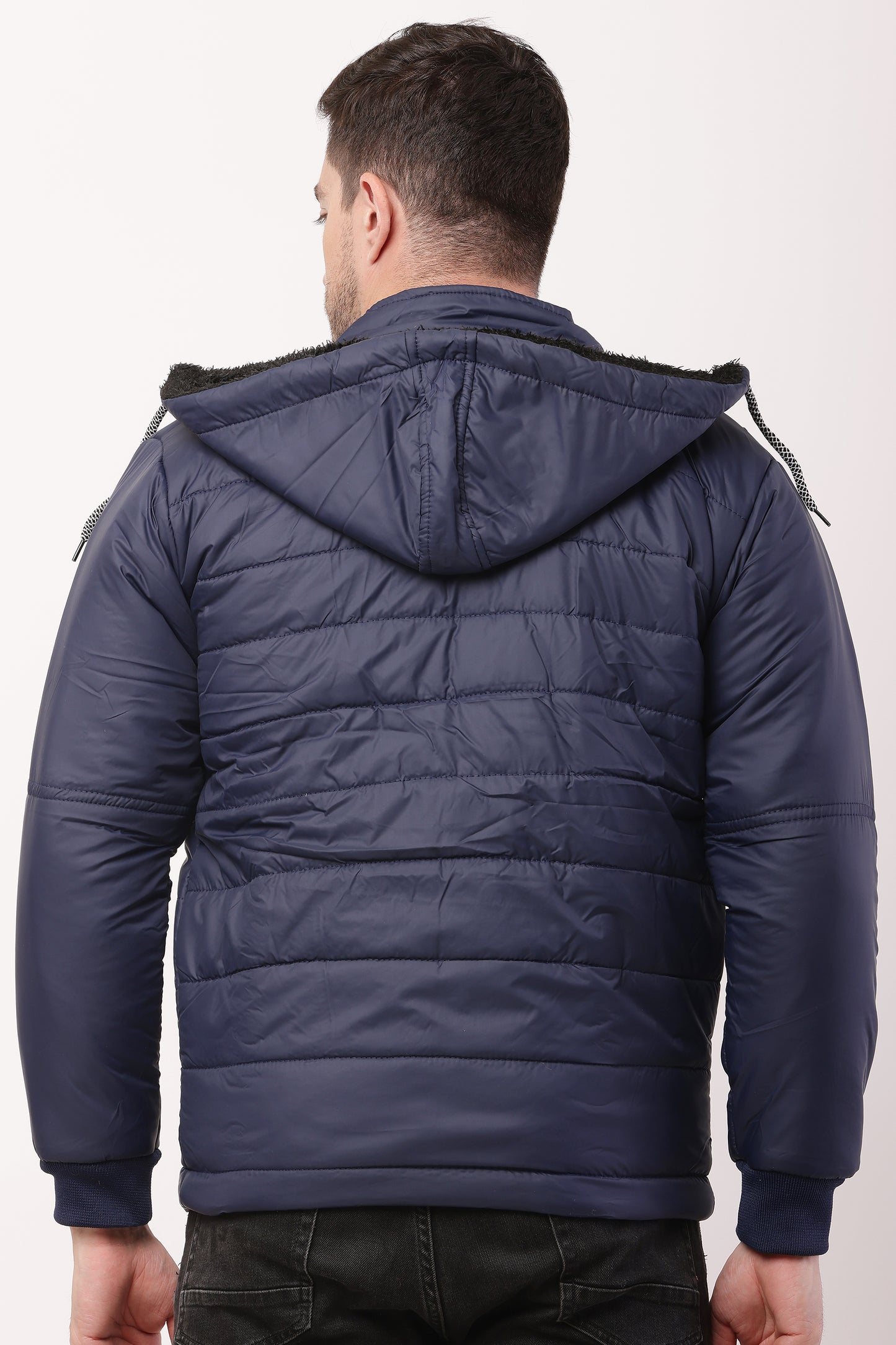'Wolver' Men Stylish Navy Blue Cape bomber Jacket