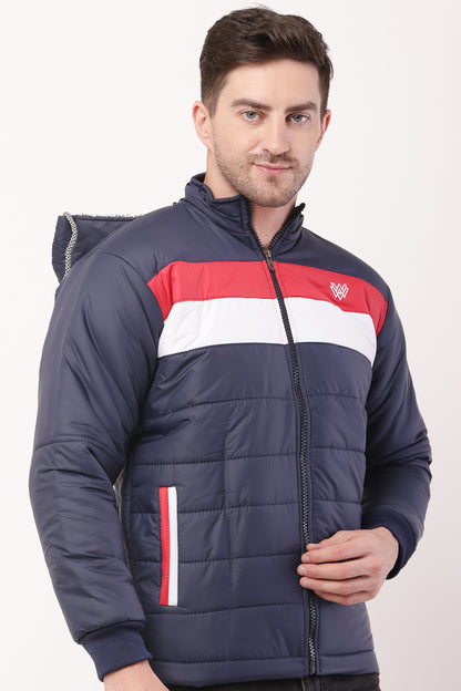 'Wolver' Men Stylish Navy Blue Cape bomber Jacket