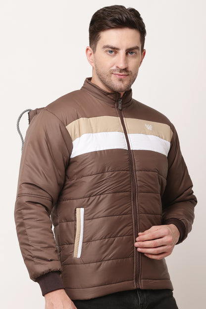 'Wolver' Men Stylish Brown Cape bomber Jacket