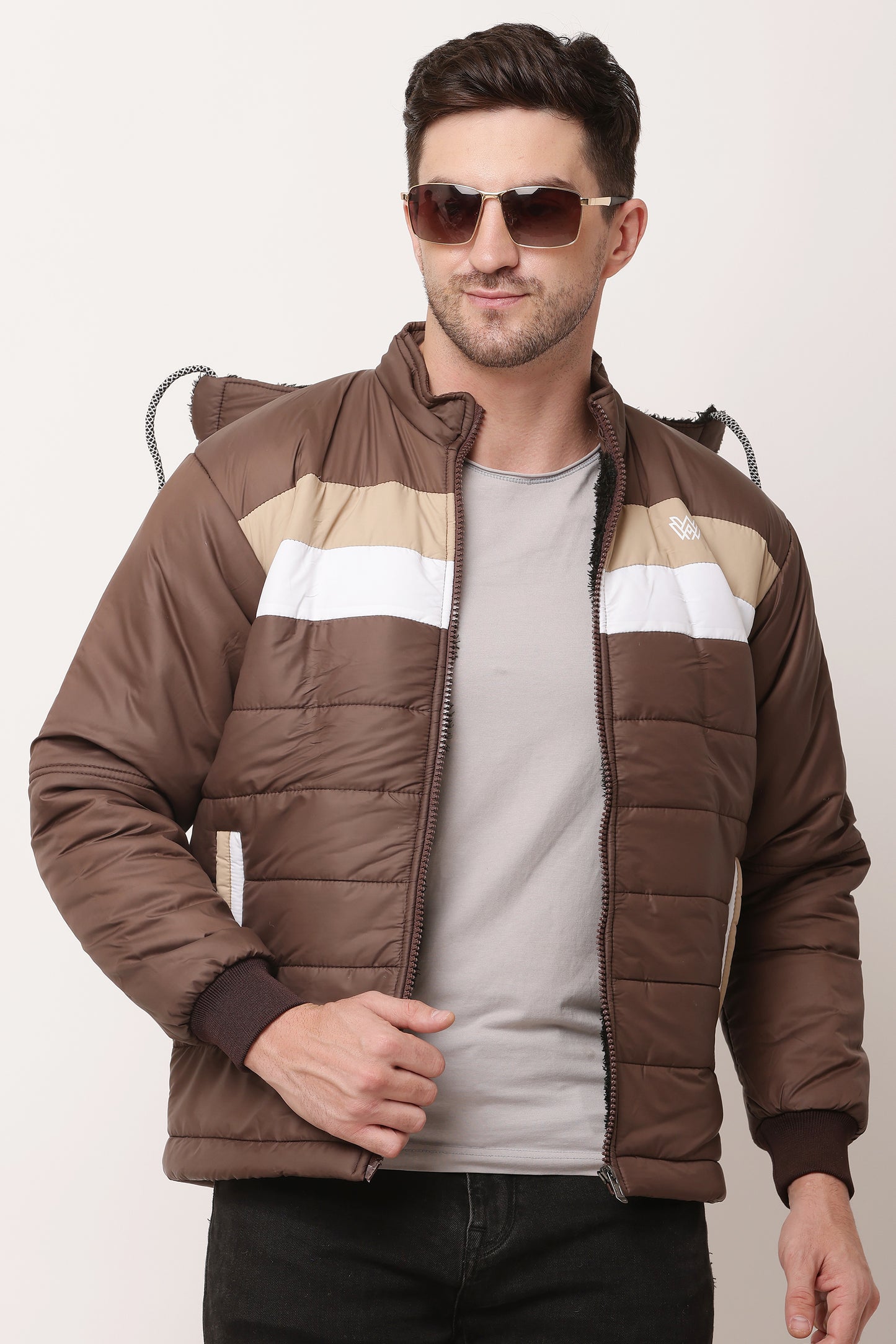 'Wolver' Men Stylish Brown Cape bomber Jacket