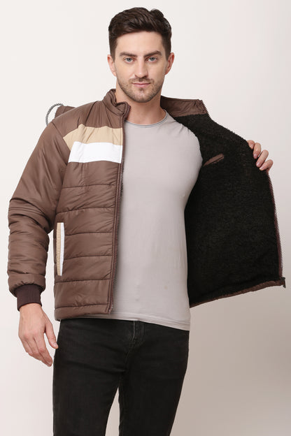 'Wolver' Men Stylish Brown Cape bomber Jacket