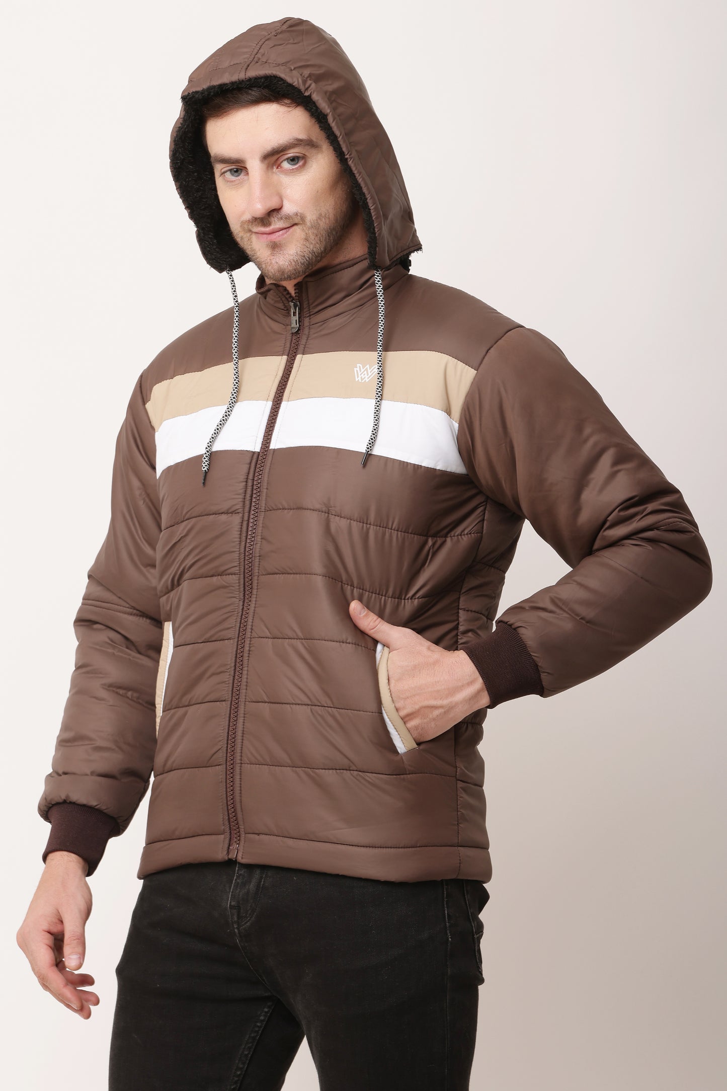 'Wolver' Men Stylish Brown Cape bomber Jacket